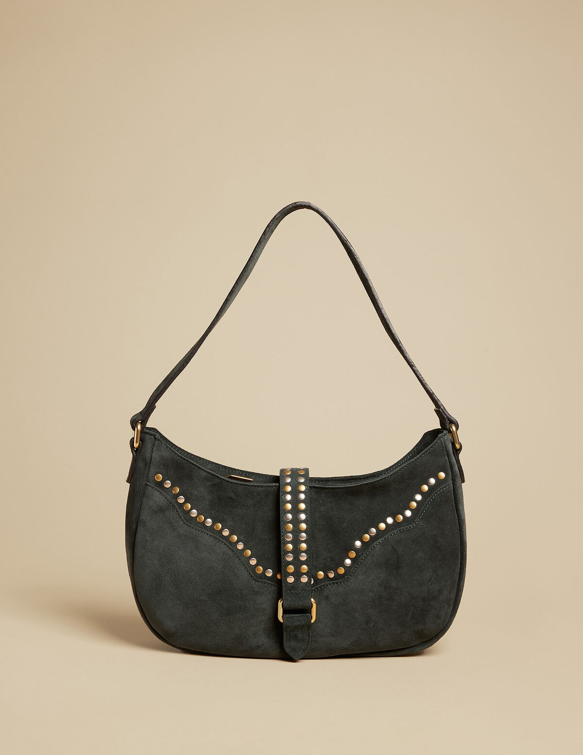 BOLSO TACHAS SERRAJE VERDE