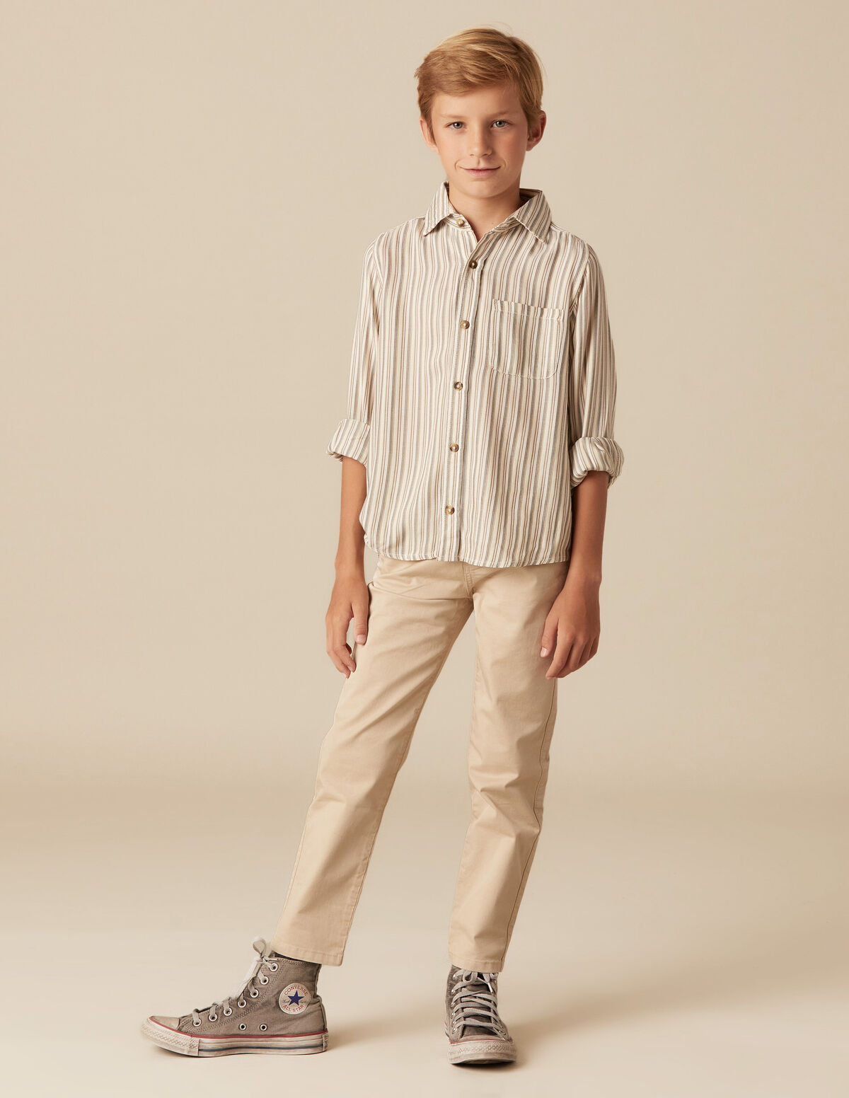 CAMISA RISCA AZUL MOSTARDA