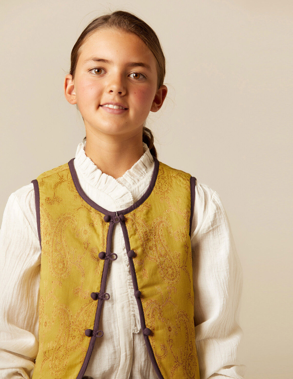 MUSTARD PAISLEY WAISTCOAT