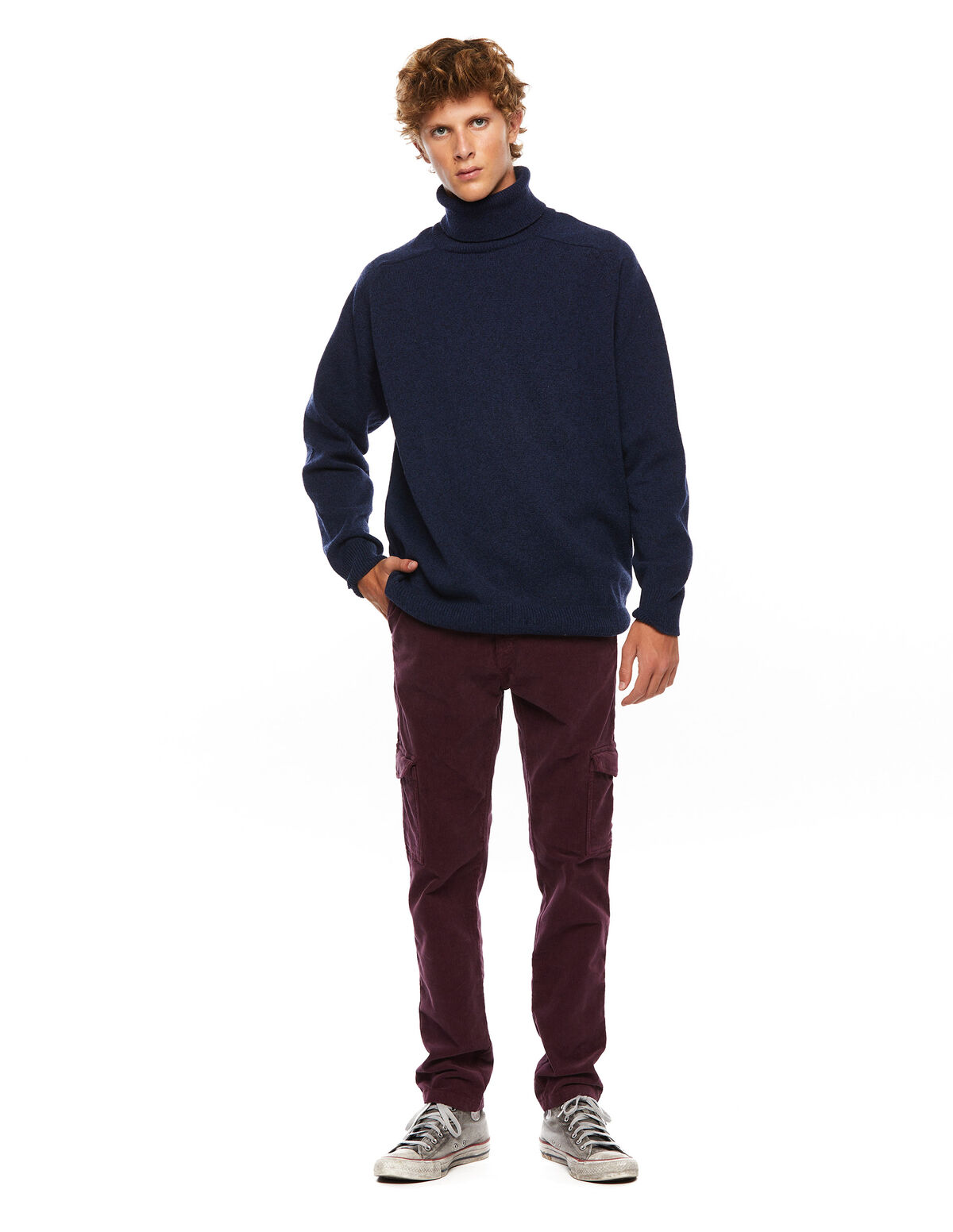 Berry corduroy cargo trousers - View all > - Nícoli