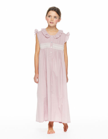 Ecru pink smocked nightgown - Pyjamas - Nícoli