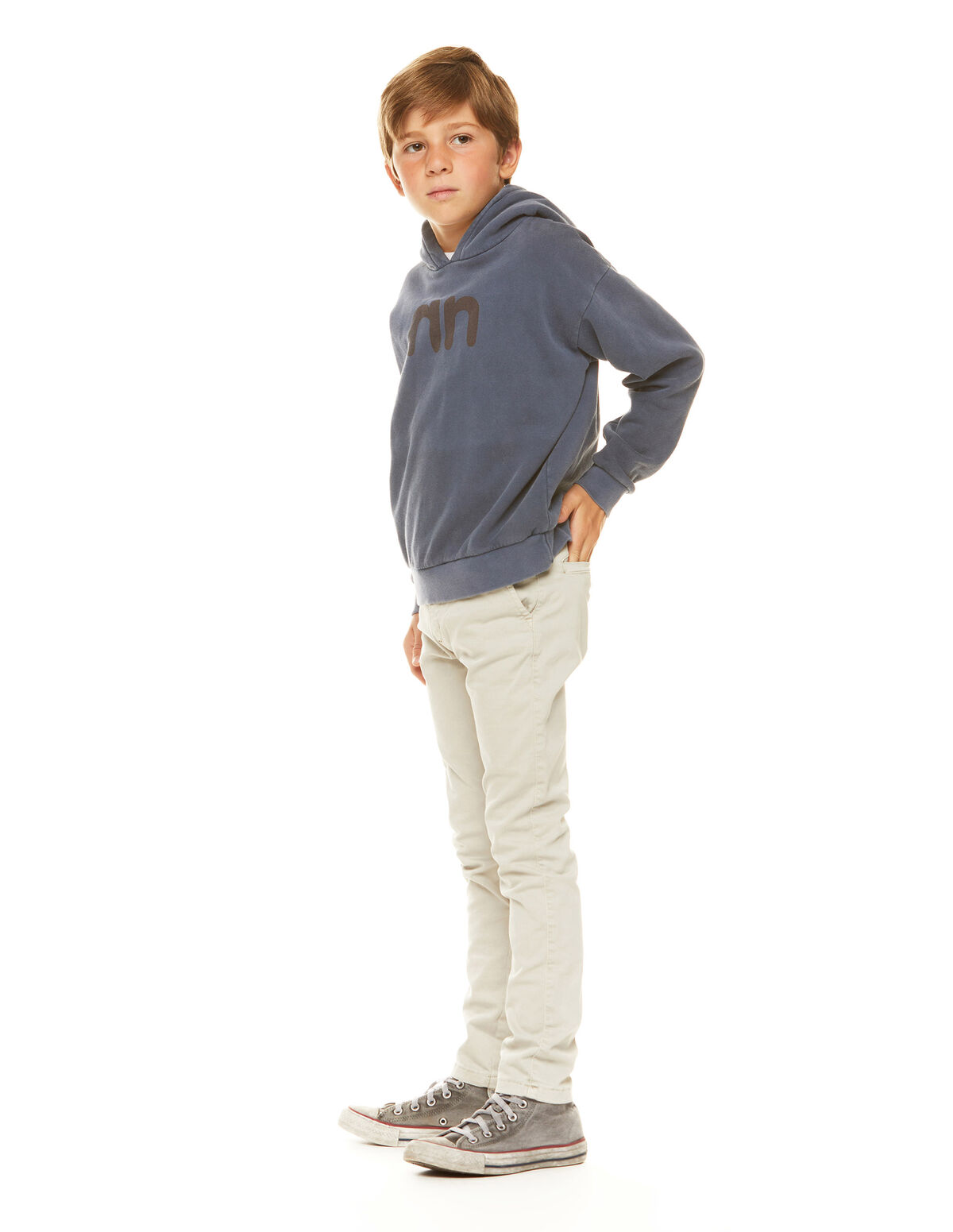 Pantalon chino gris foncé