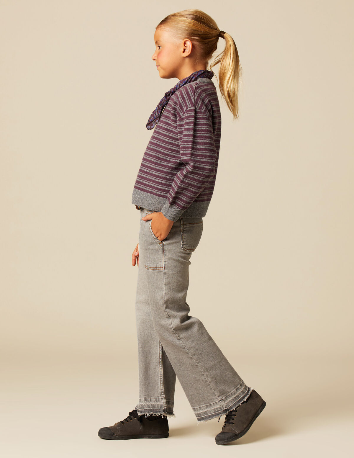 Pantalón wide leg vaquero azul