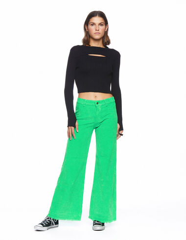 Green corduroy wide leg trousers - New Pants - Nícoli