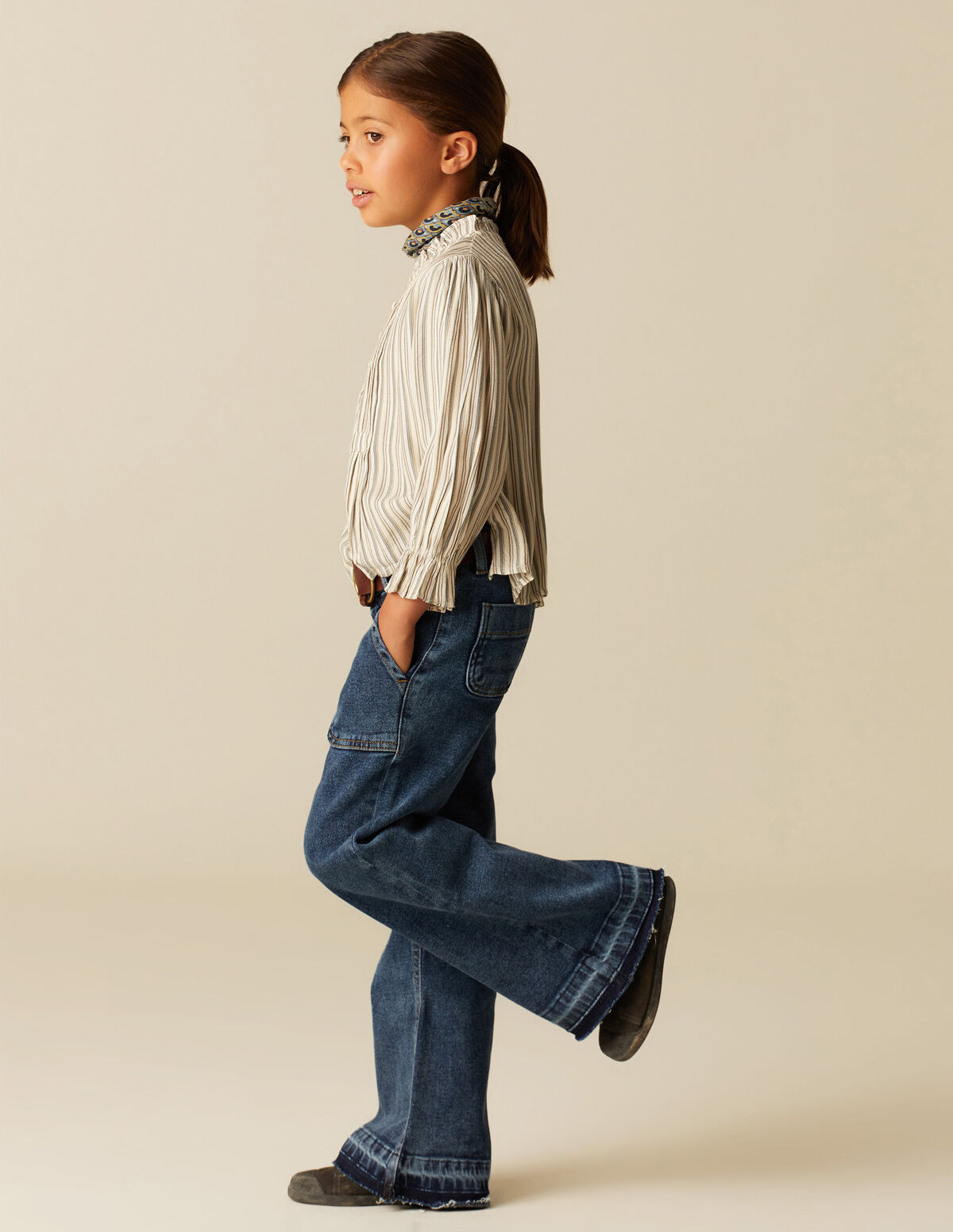 CAMISA RISCA AZUL MOSTARDA