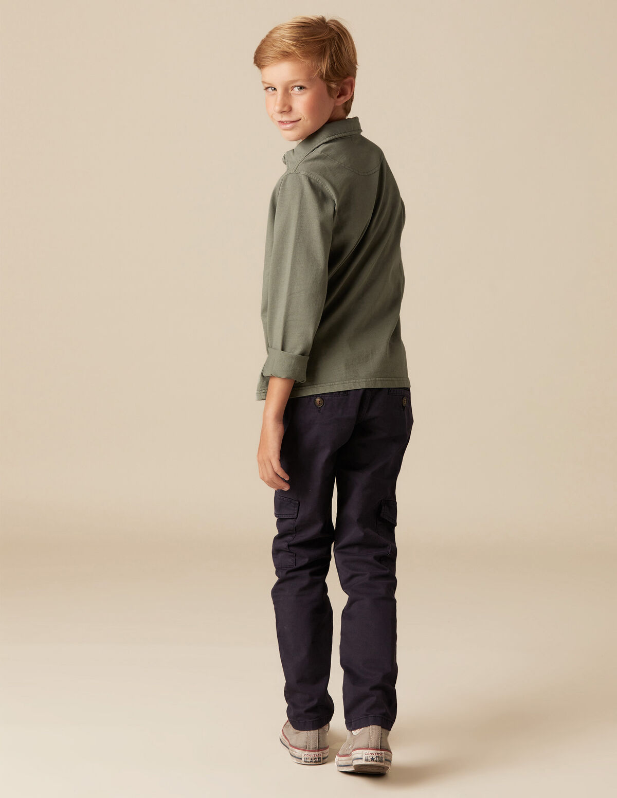 BLUE CARGO TROUSERS