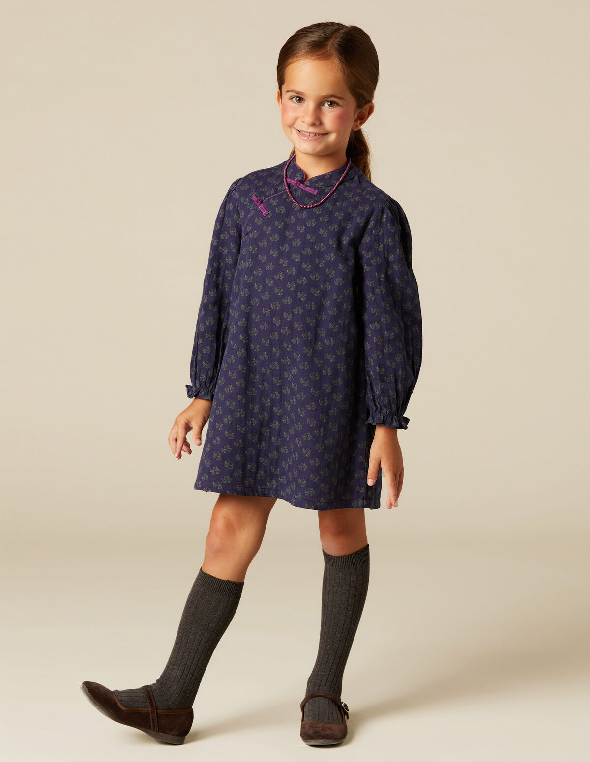 BLUE PRINT DRESS