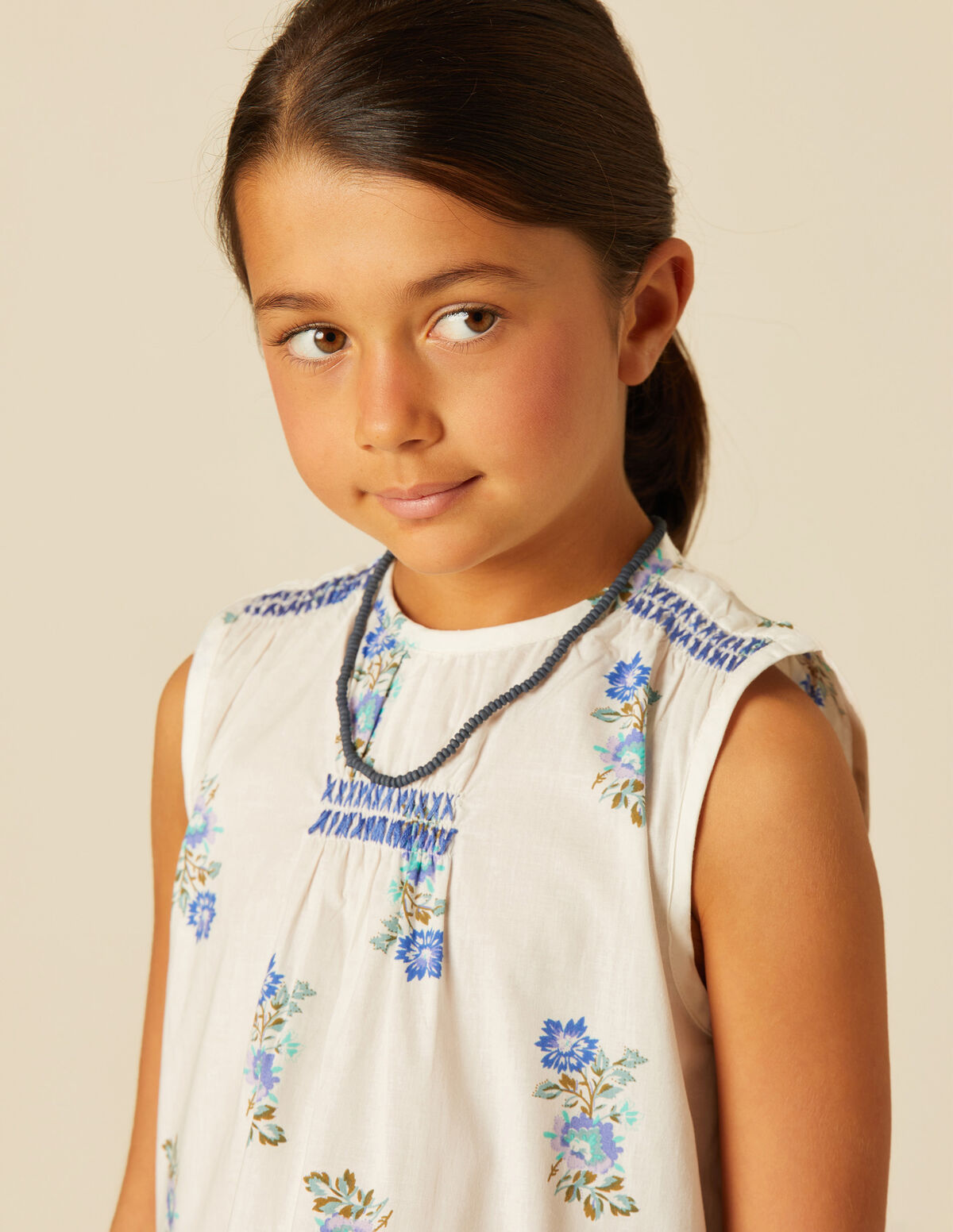 VESTIDO FLOR MULTICOLOR AZUL
