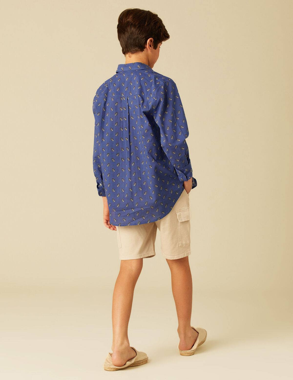 CAMISA HOJAS AZUL