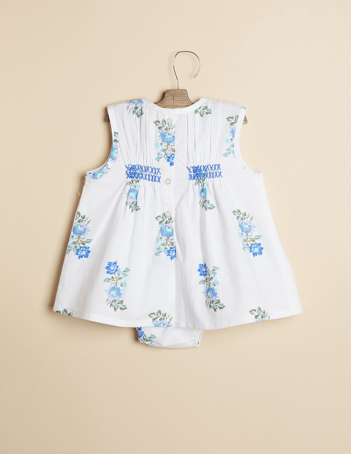VESTIDO FLOR MULTICOLOR AZUL