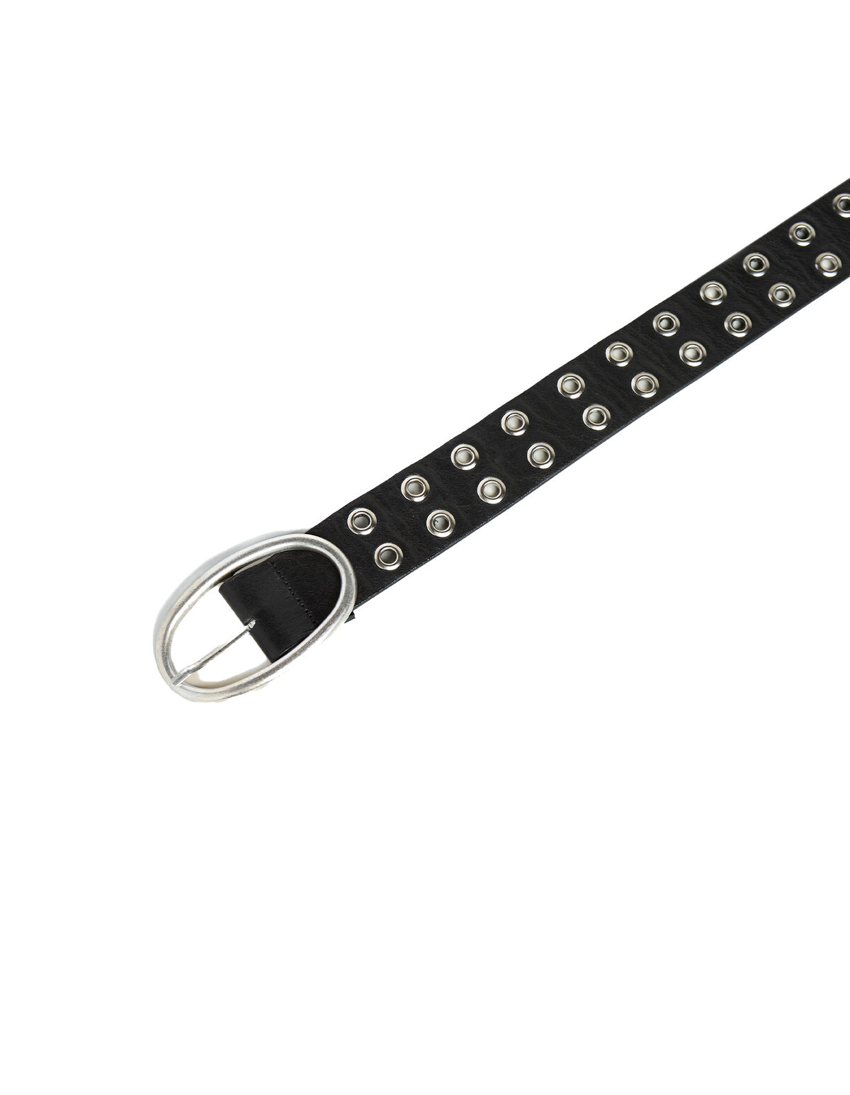 Black N belt large silver studs