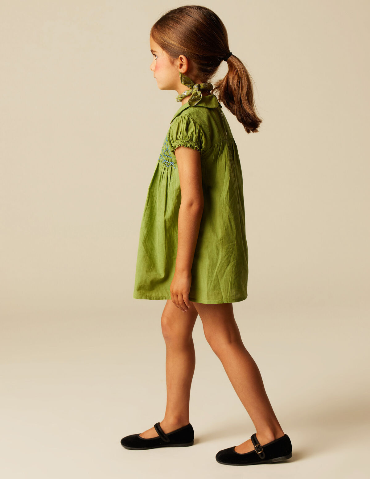 VESTIDO VERDE NIDO AZUL