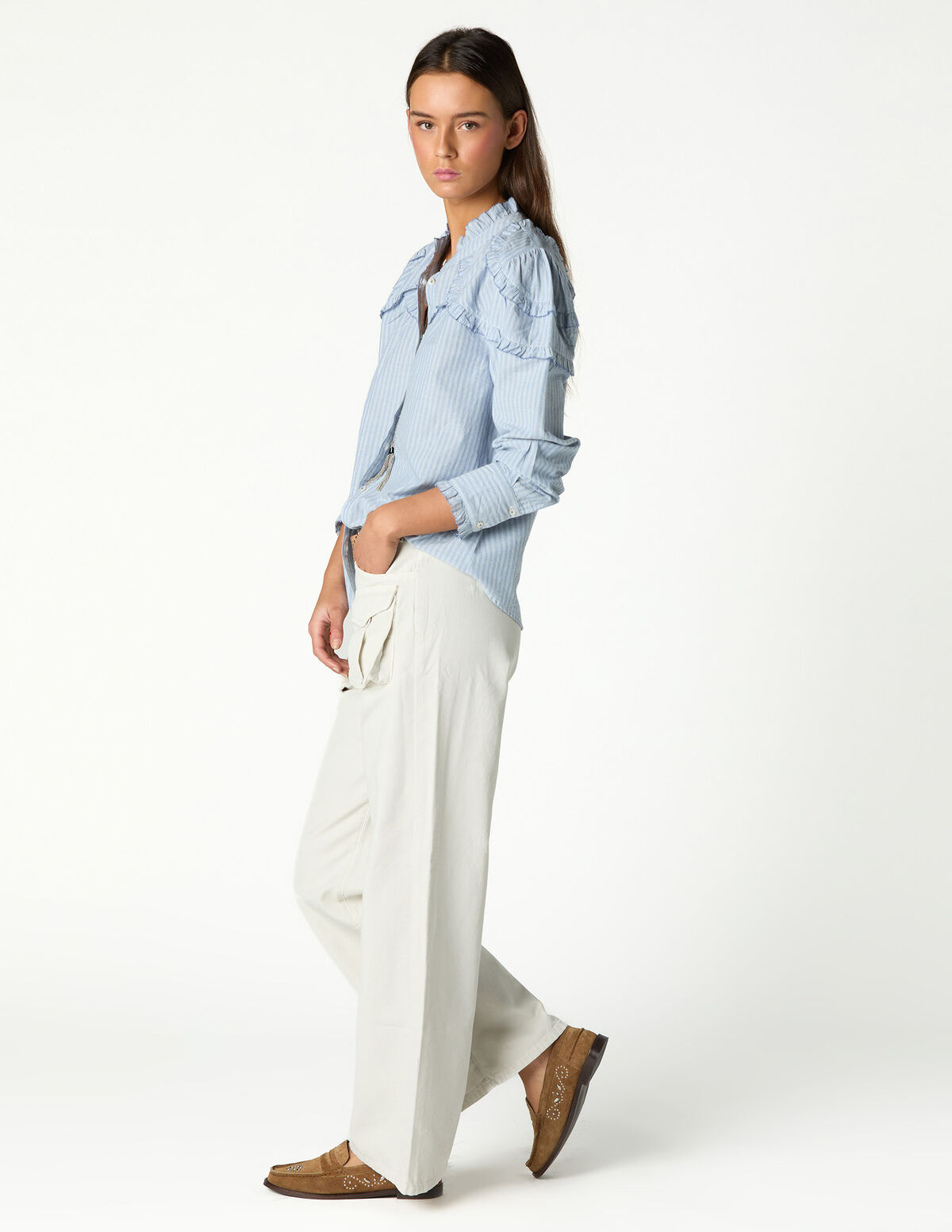BEIGE POCKET TROUSERS