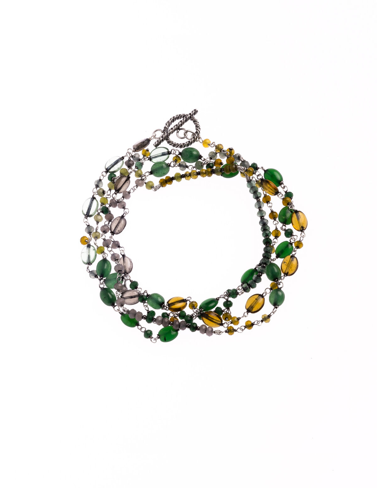 LONG BLUE STONES NECKLACE