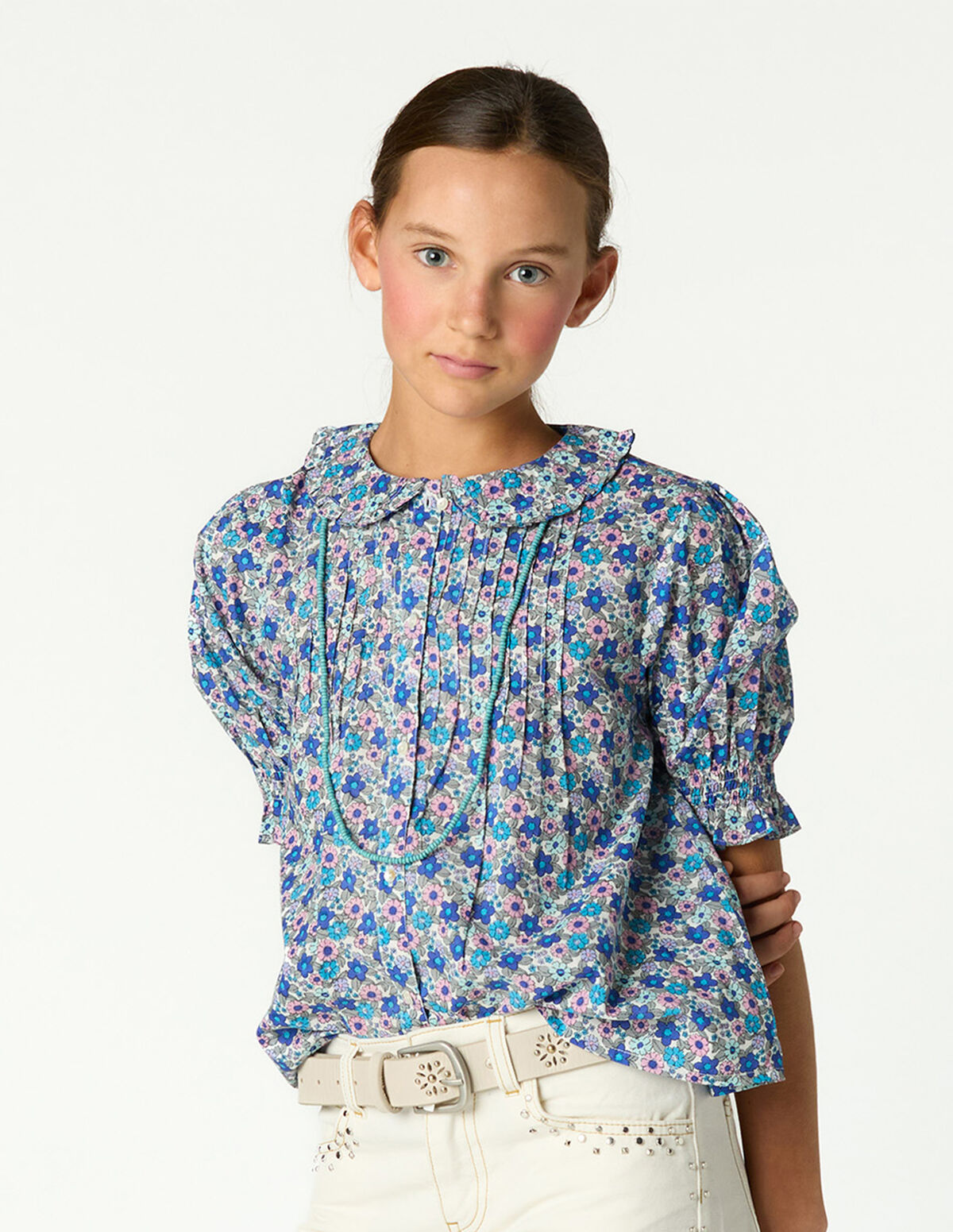BLUE FLORARL PRINT SHIRT 