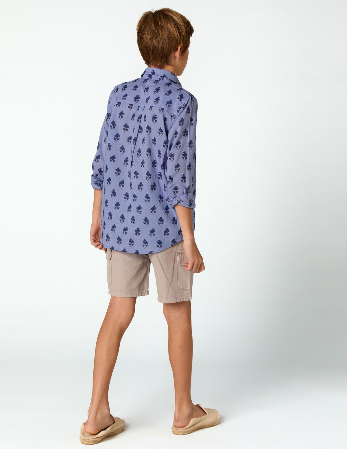BLUE BUTI PRINT SHIRT