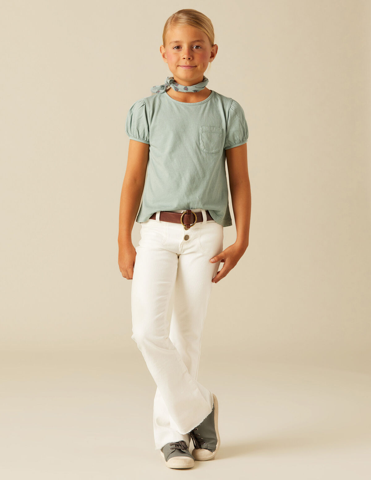 Pantalón campana vaquero azul