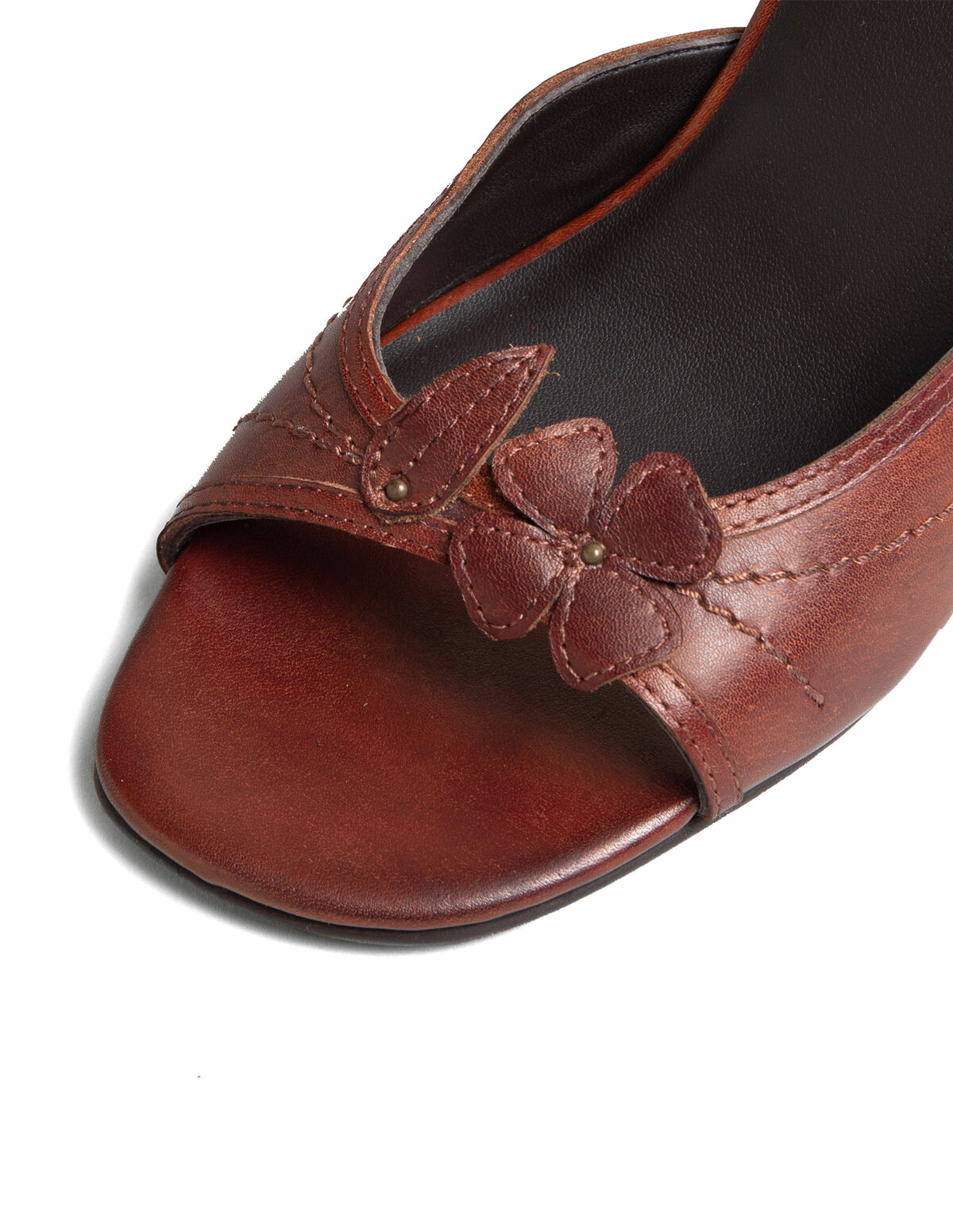 SALTO PELE CASTANHO FLOR