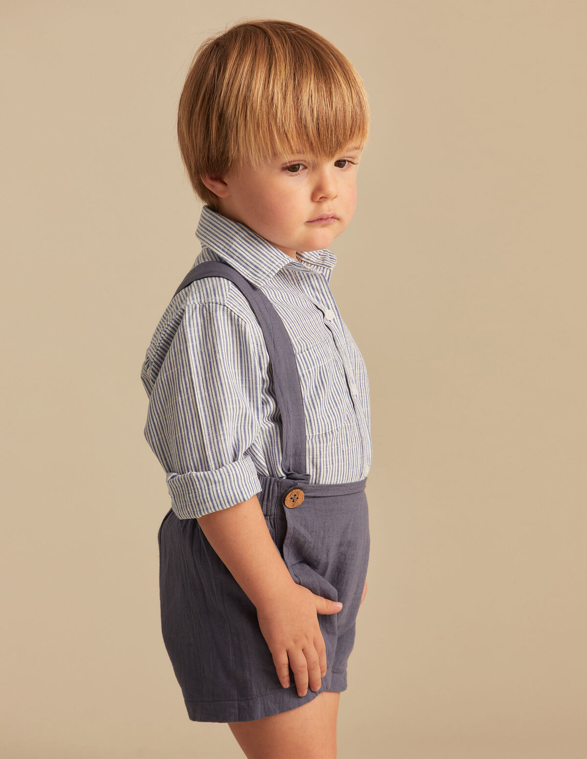 CHEMISE RAYURE BLEU FONCÉ