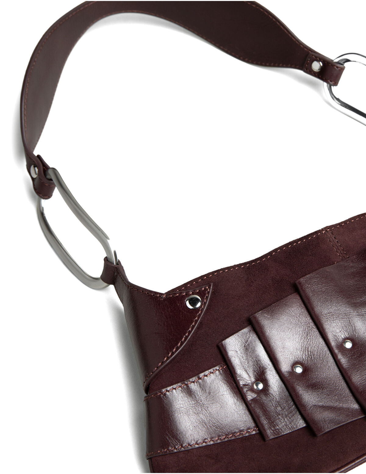 MAROON PLEATS BAG