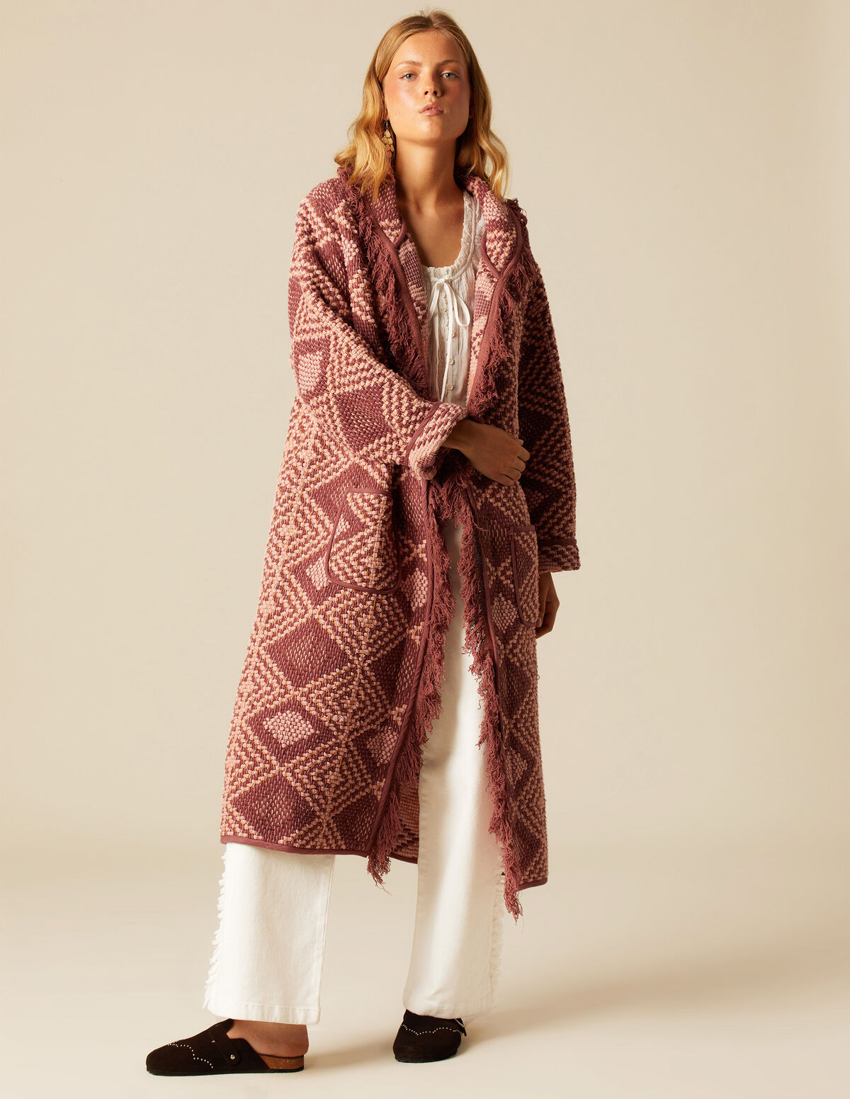 FRINGED COAT