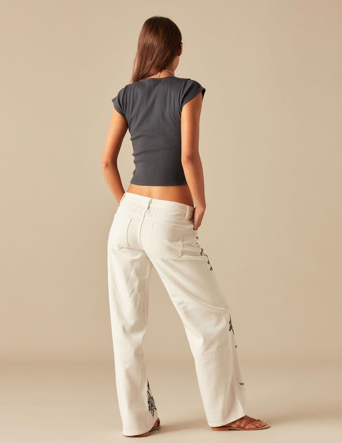 PANTALÓN LENTEJUELAS BLANCO