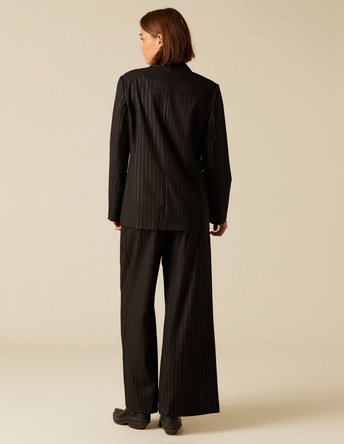 PANTAL&Oacute;N DOBLE RAYA BRILO