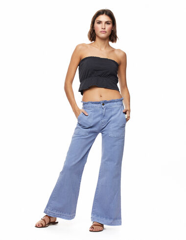 Light blue baggy trousers - Trousers - Nícoli
