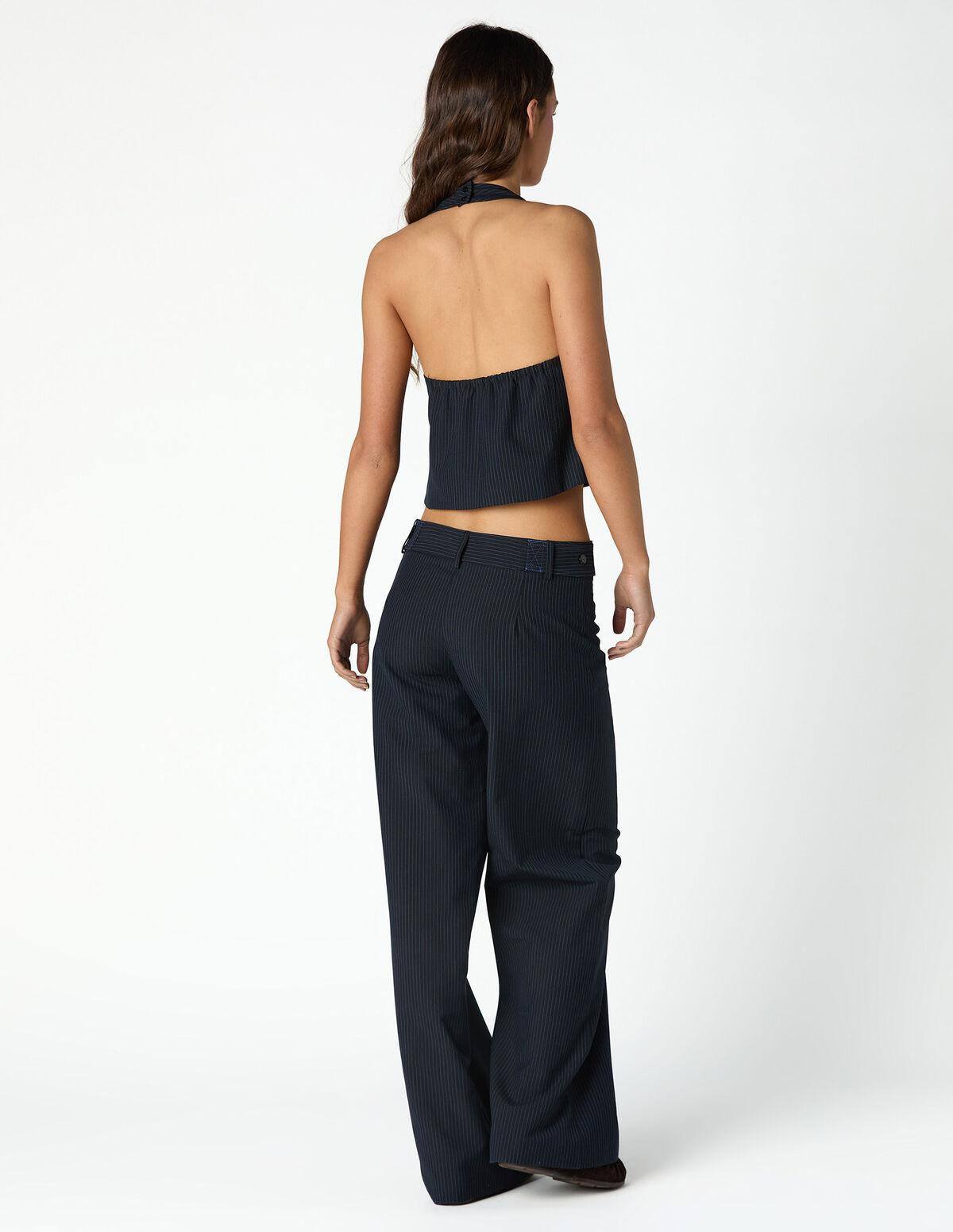 BLUE PINSTRIPE TROUSERS