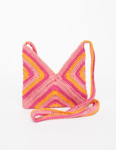 Pink multicolour jersey-knit bag - Accessories - Nícoli