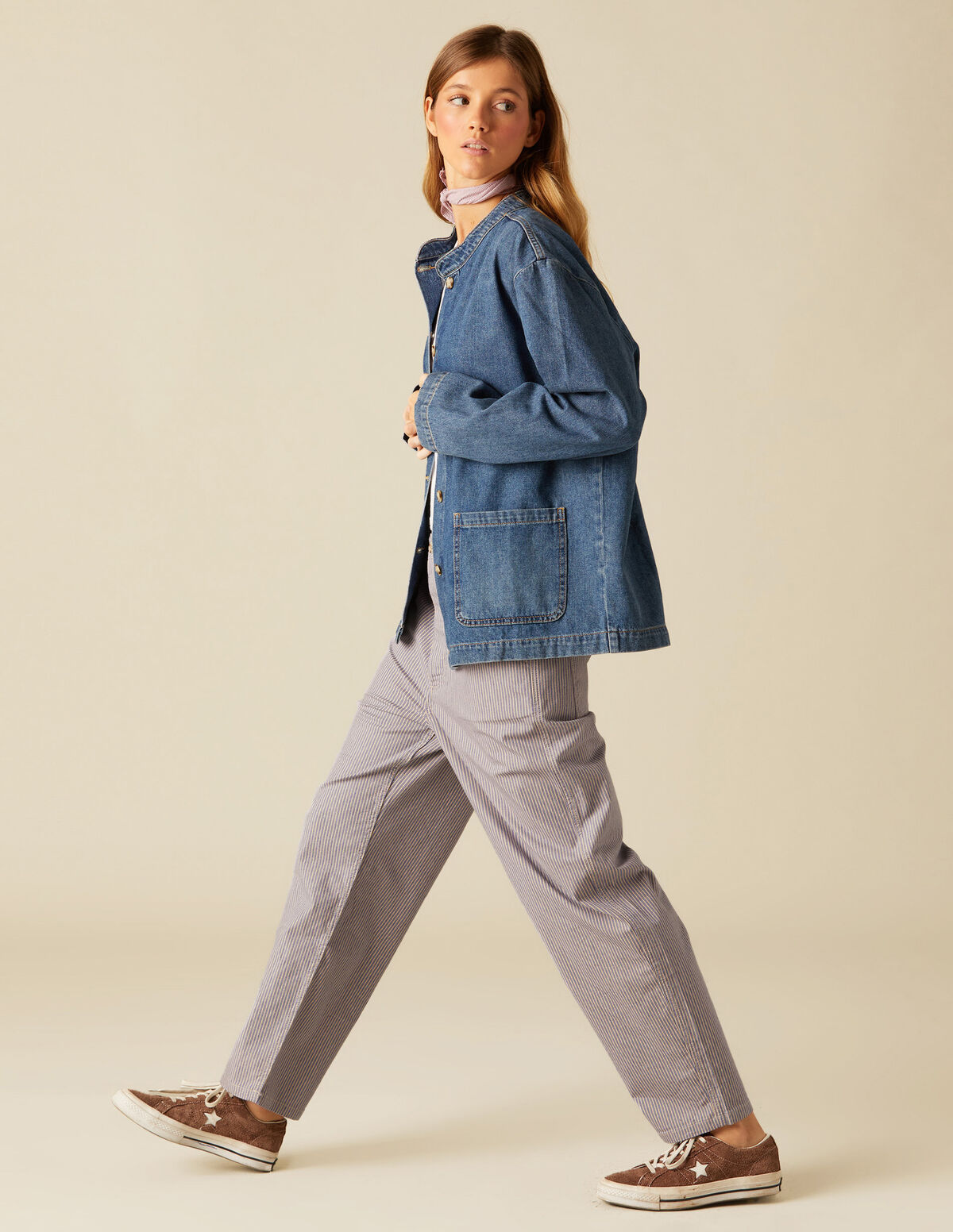 CHAQUETA DENIM LENTEJUELAS