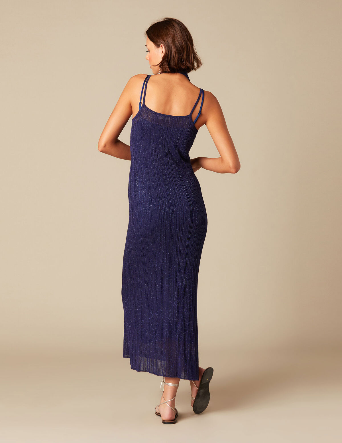 VESTIDO PUNTO AZUL DIBUJO