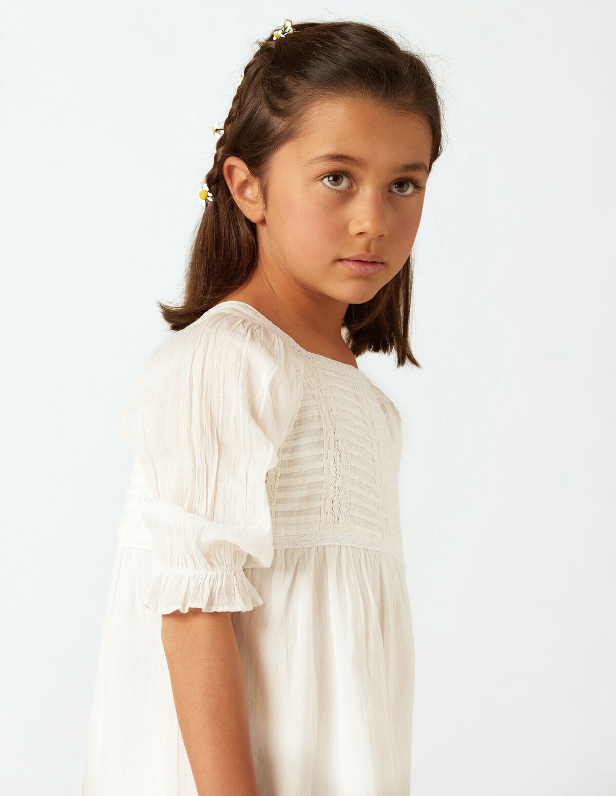 ROBE CARR&Eacute; DENTELLE BLANCHE