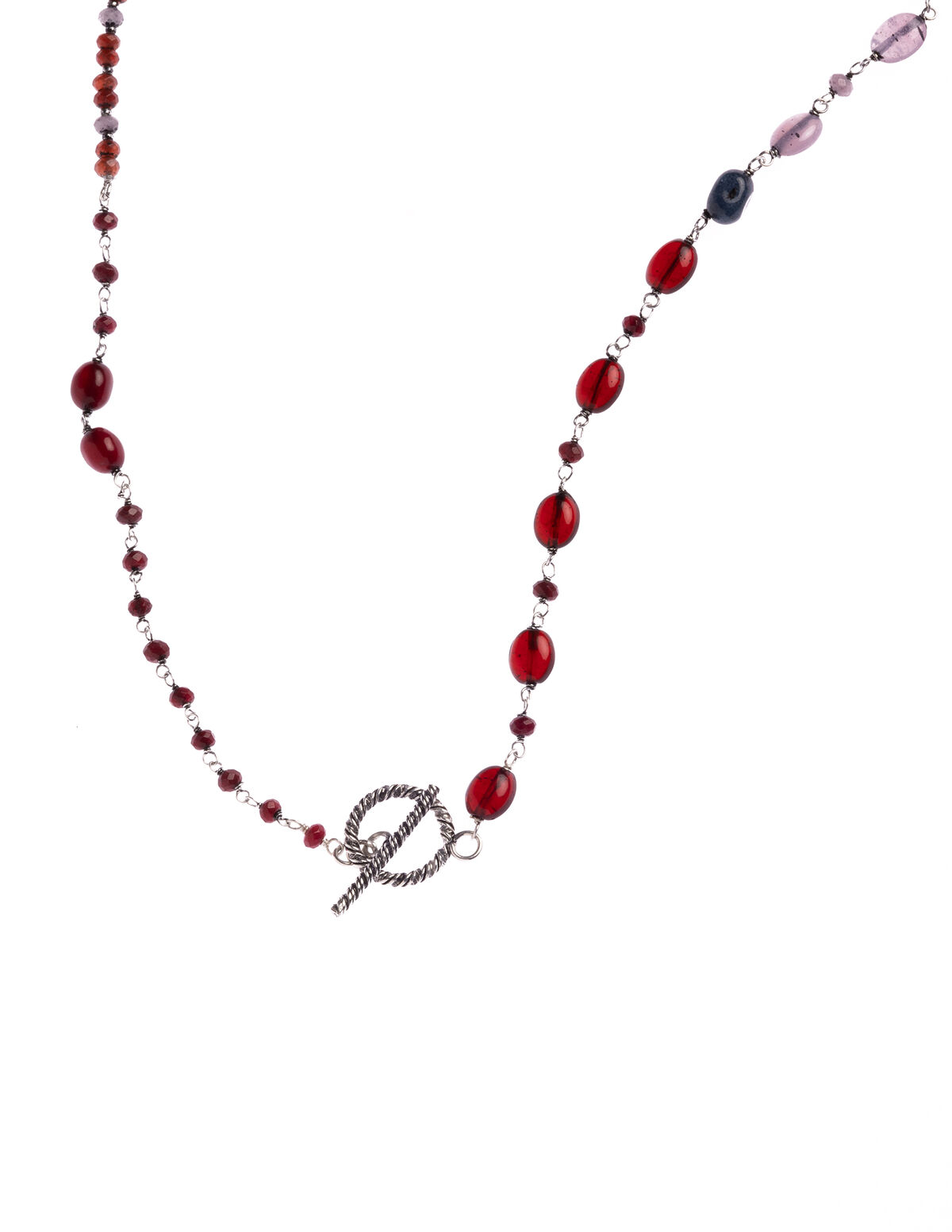 LONG BLUE STONES NECKLACE