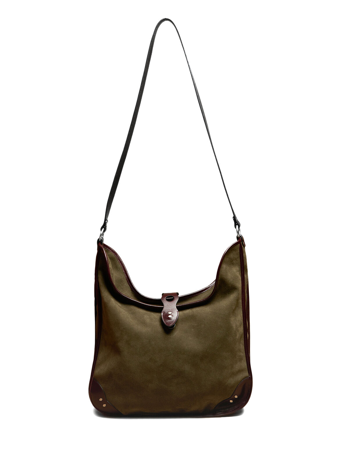 KHAKI SUEDE SHOPPING BAG