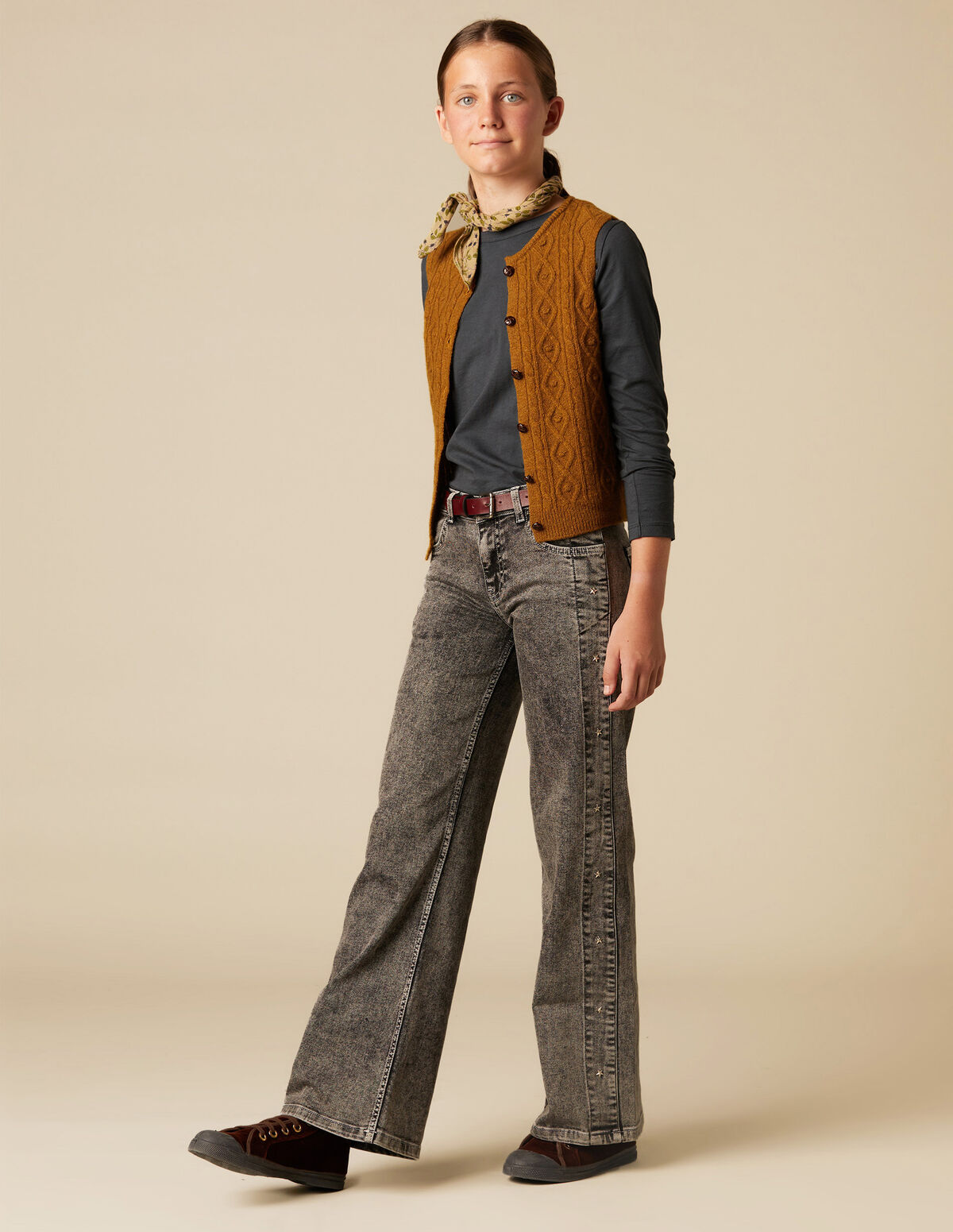 MUSTARD KNIT WAISTCOAT