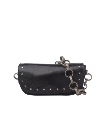 Black flap bag large chain - View all > - Nícoli