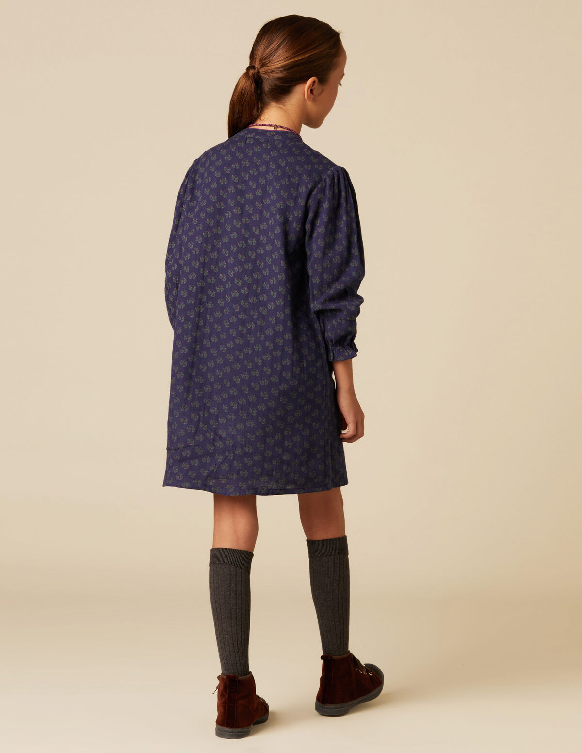 BLUE PRINT DRESS