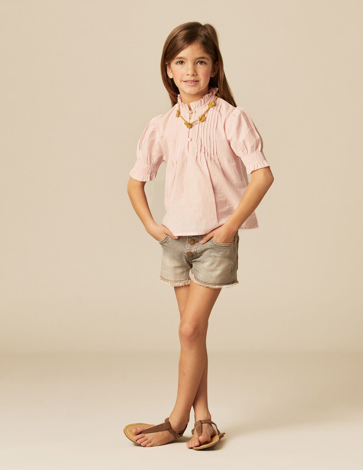 BLUE PIN-TUCK SHIRT