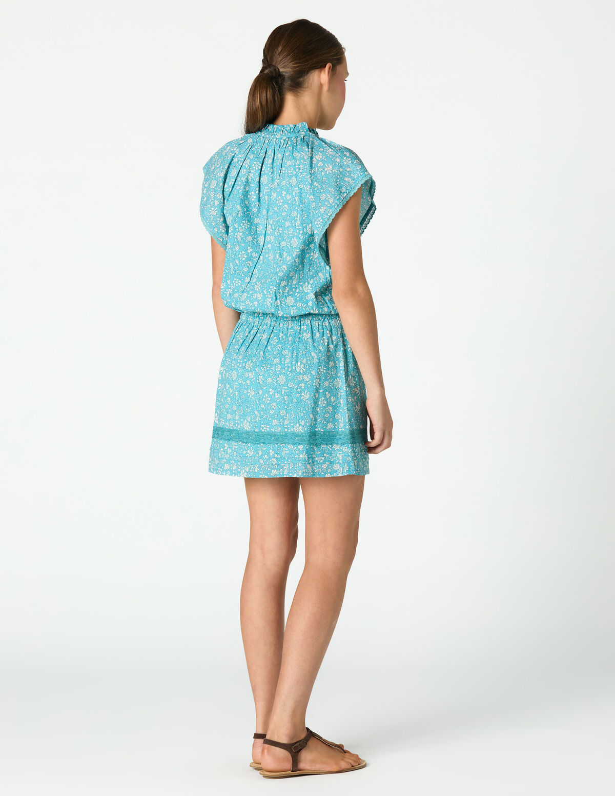 VESTIDO ESTAMPADO TECIDO ALGAE