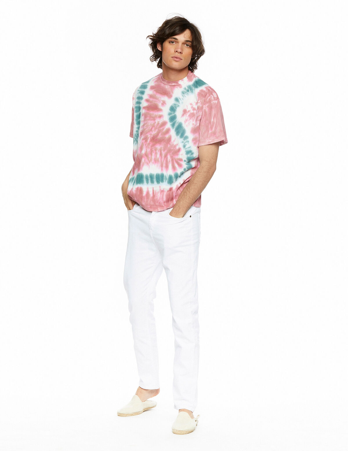 Blue tie-dye T-shirt