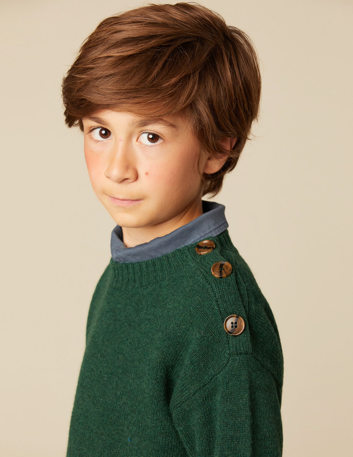 BLUE BUTTONED JUMPER