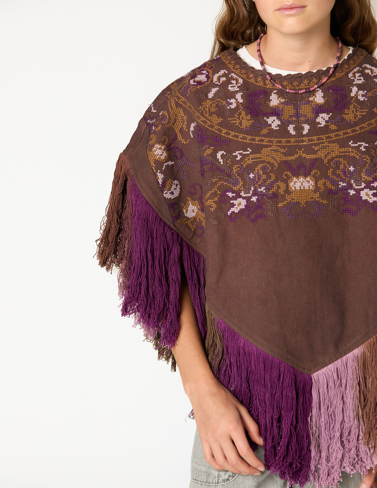 EMBROIDERED PONCHO
