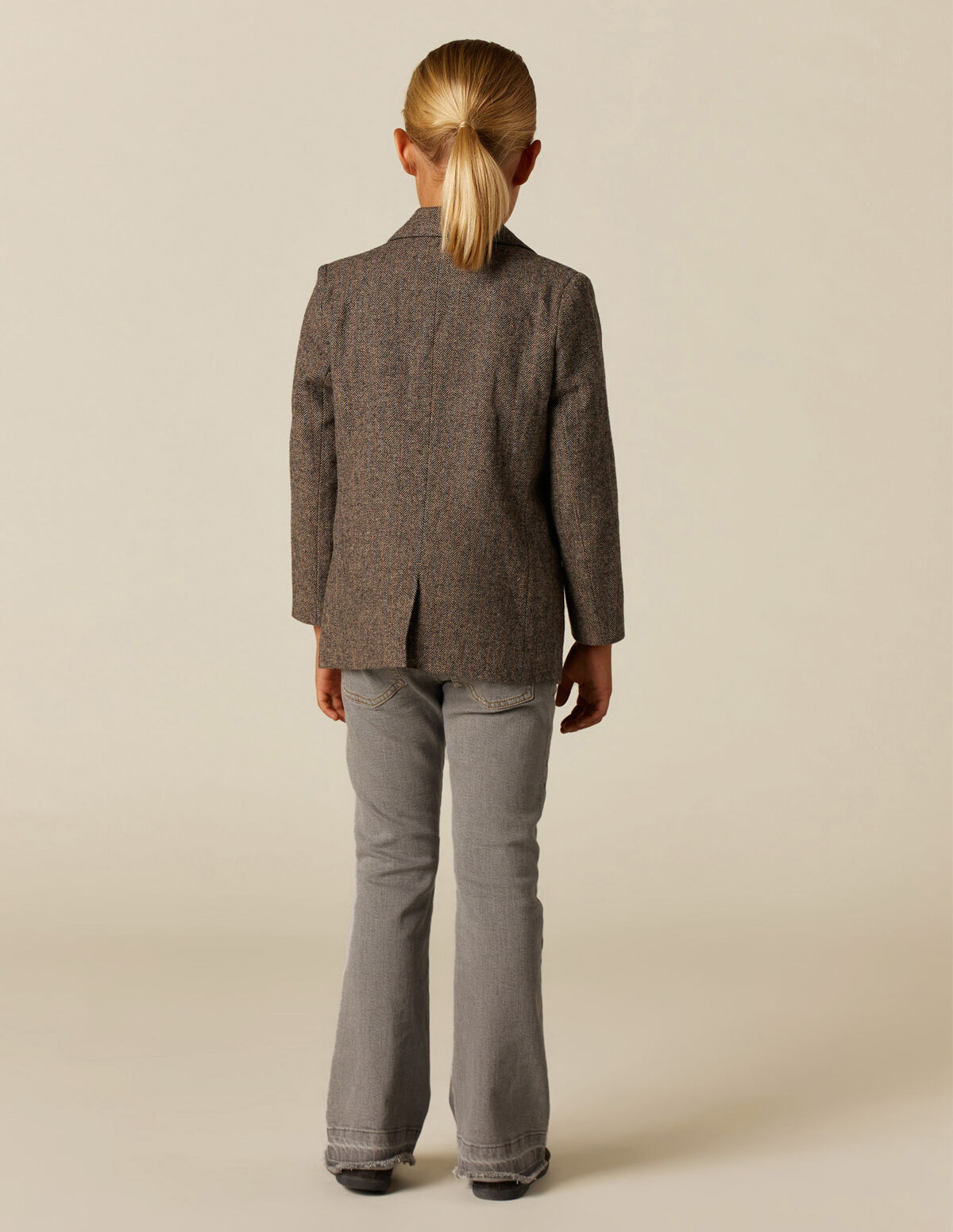 BROWN HERRINGBONE BLAZER