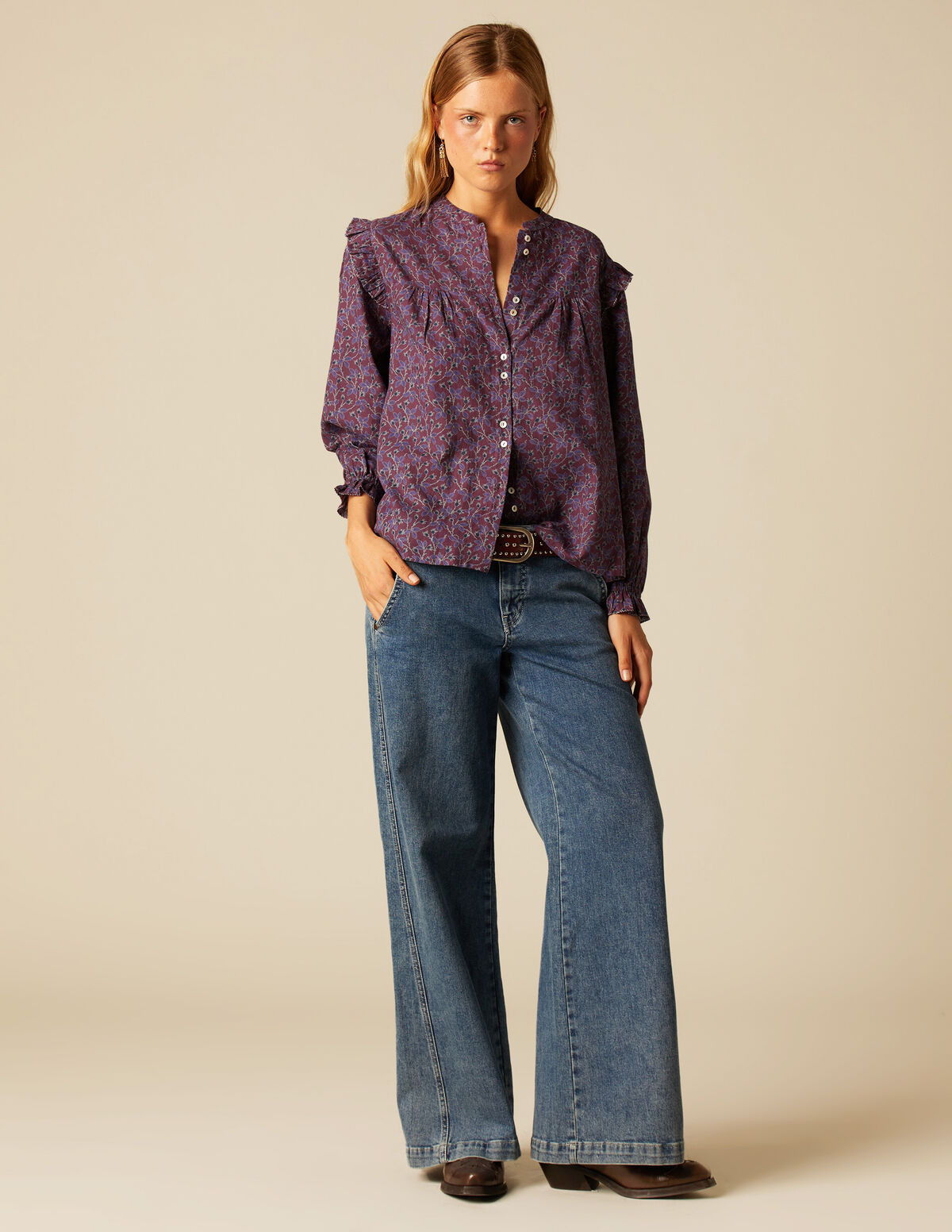 PANTALON NN BRODÉ BLEU
