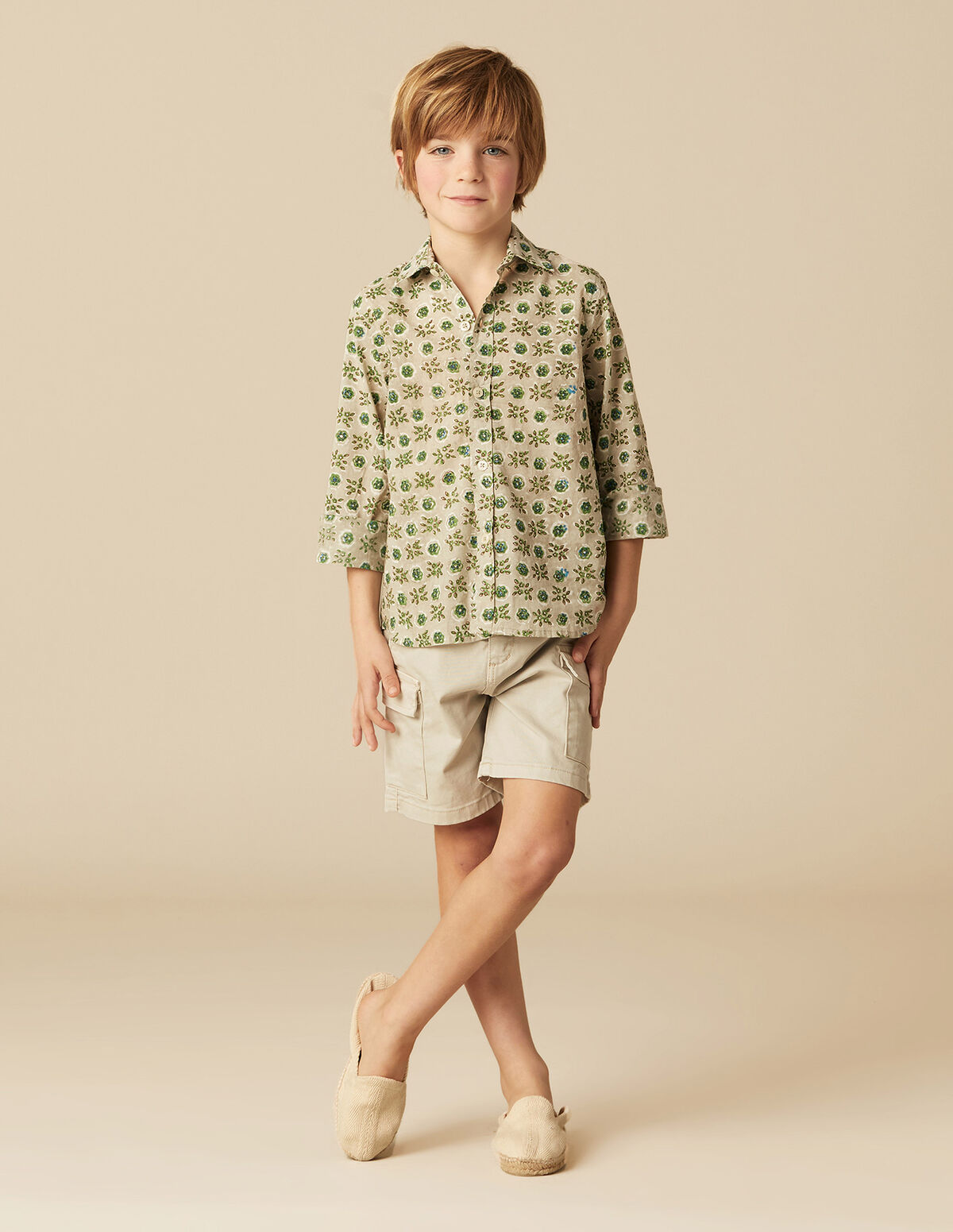GREEN BRANCH PRINT SHIRT
