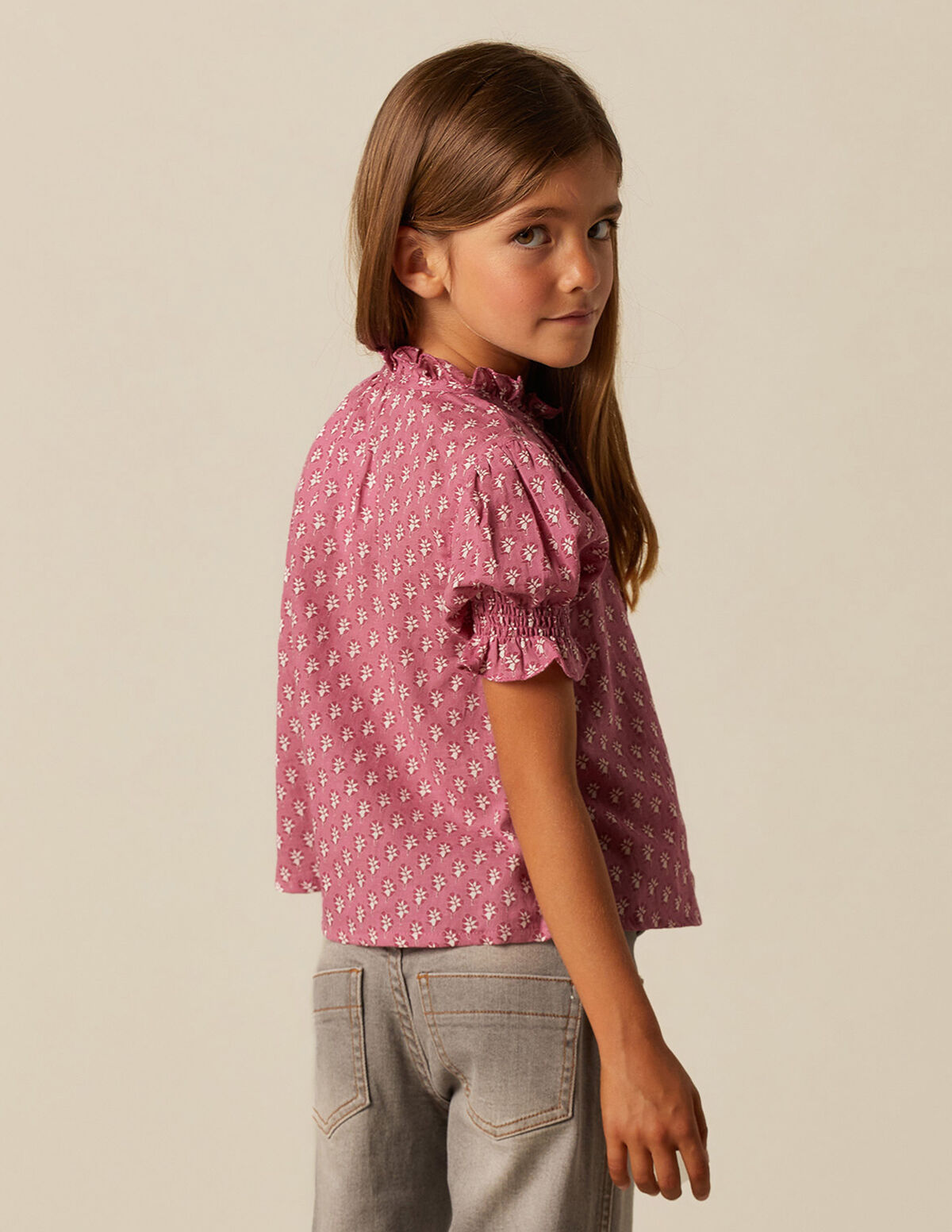 CAMISA FLOR RAMITO AZUL