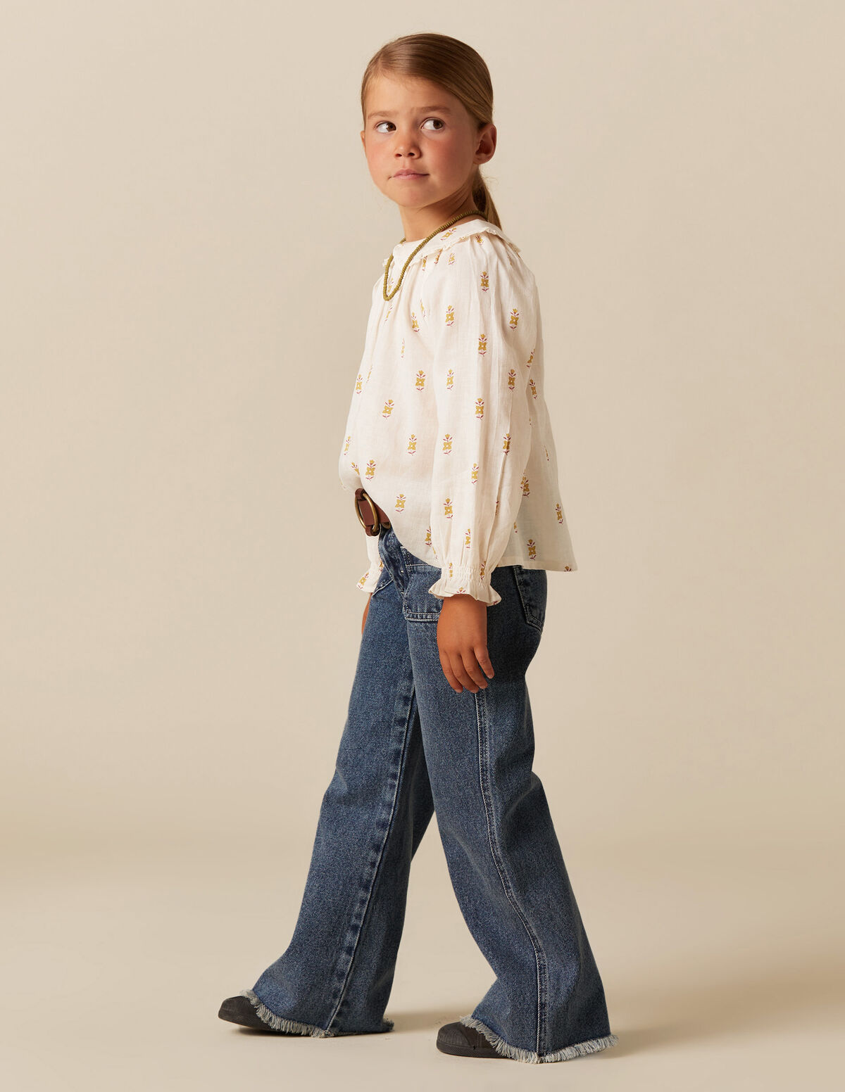 BLUE FLOWER PRINT SHIRT