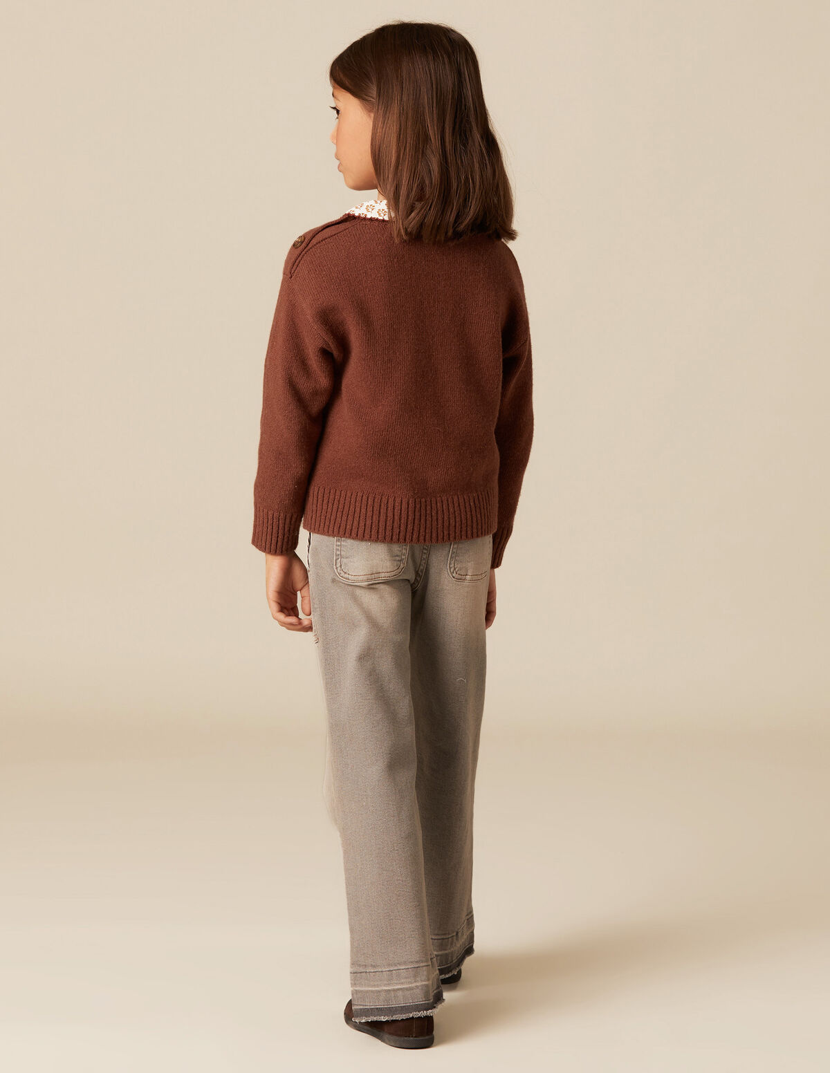 BROWN KNIT JUMPER