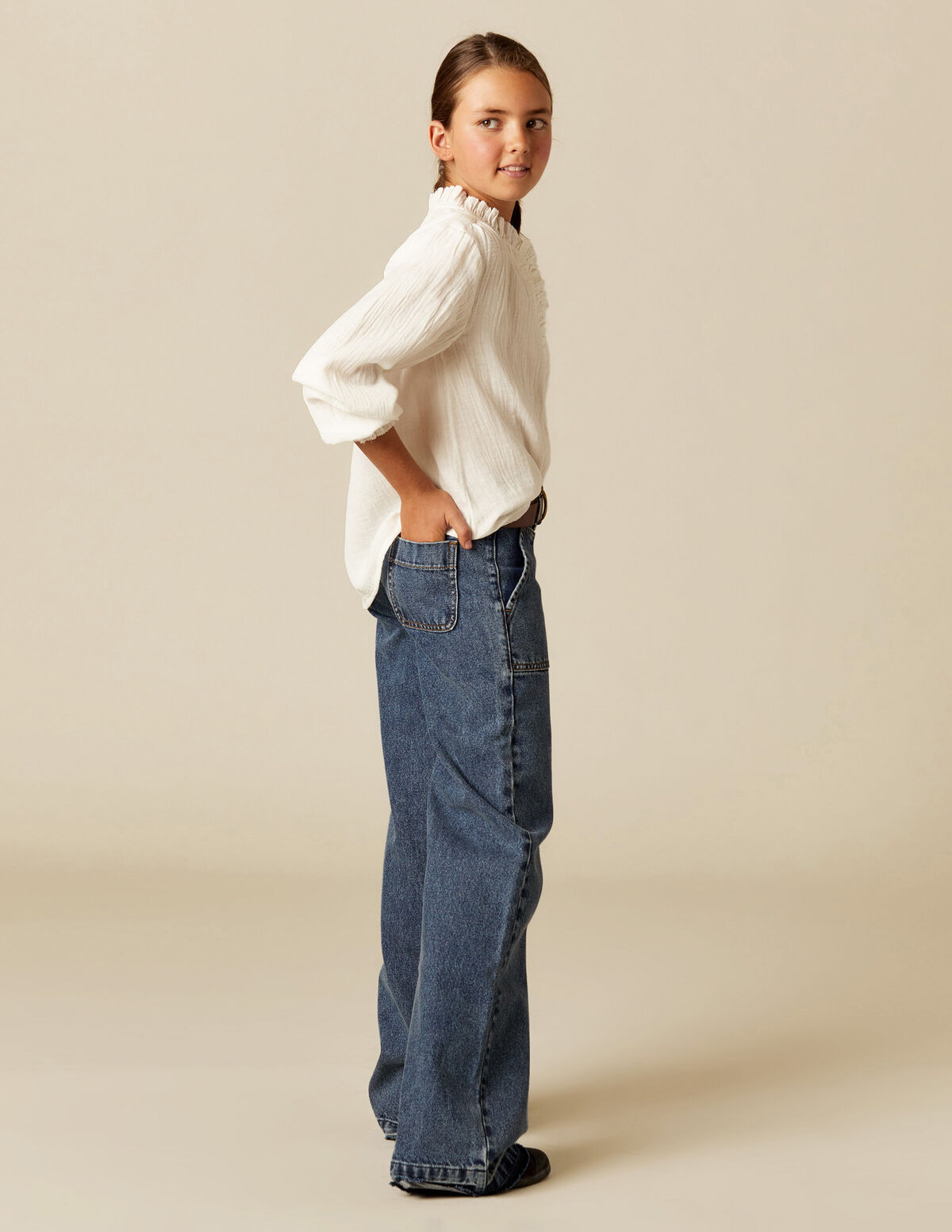 PANTALÓN WIDE LEG VAQUERO